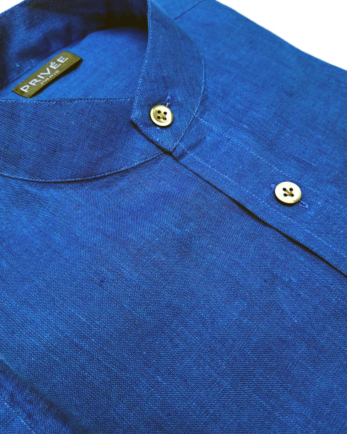 admiral blue linen shirt (officers choice)