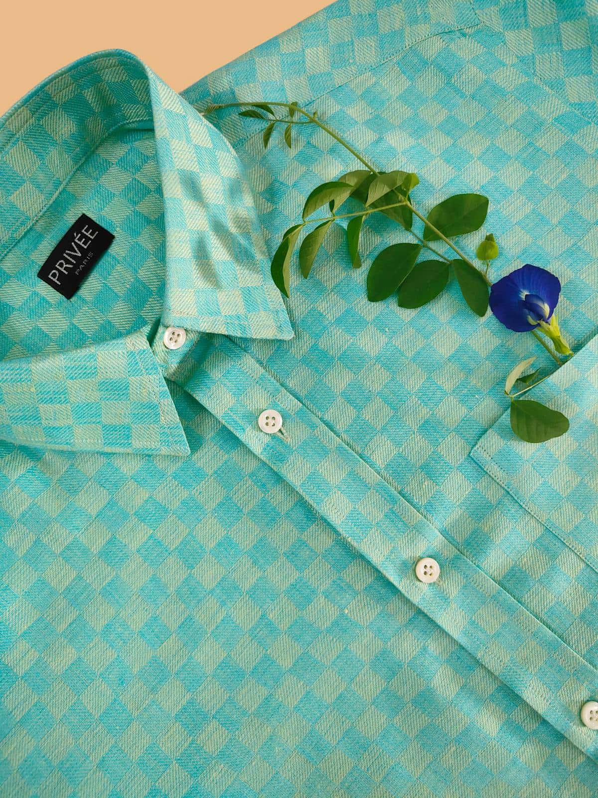 Aquamarine Linen Shirts India