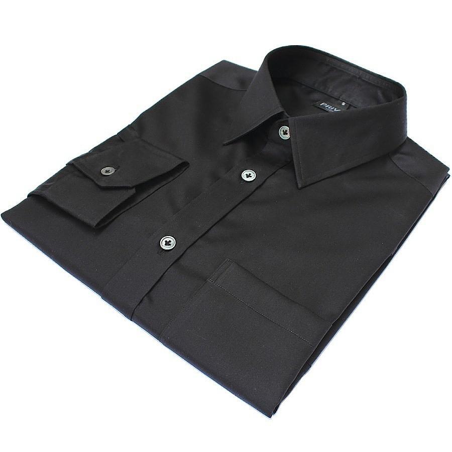 Jet Black Cotton Shirts