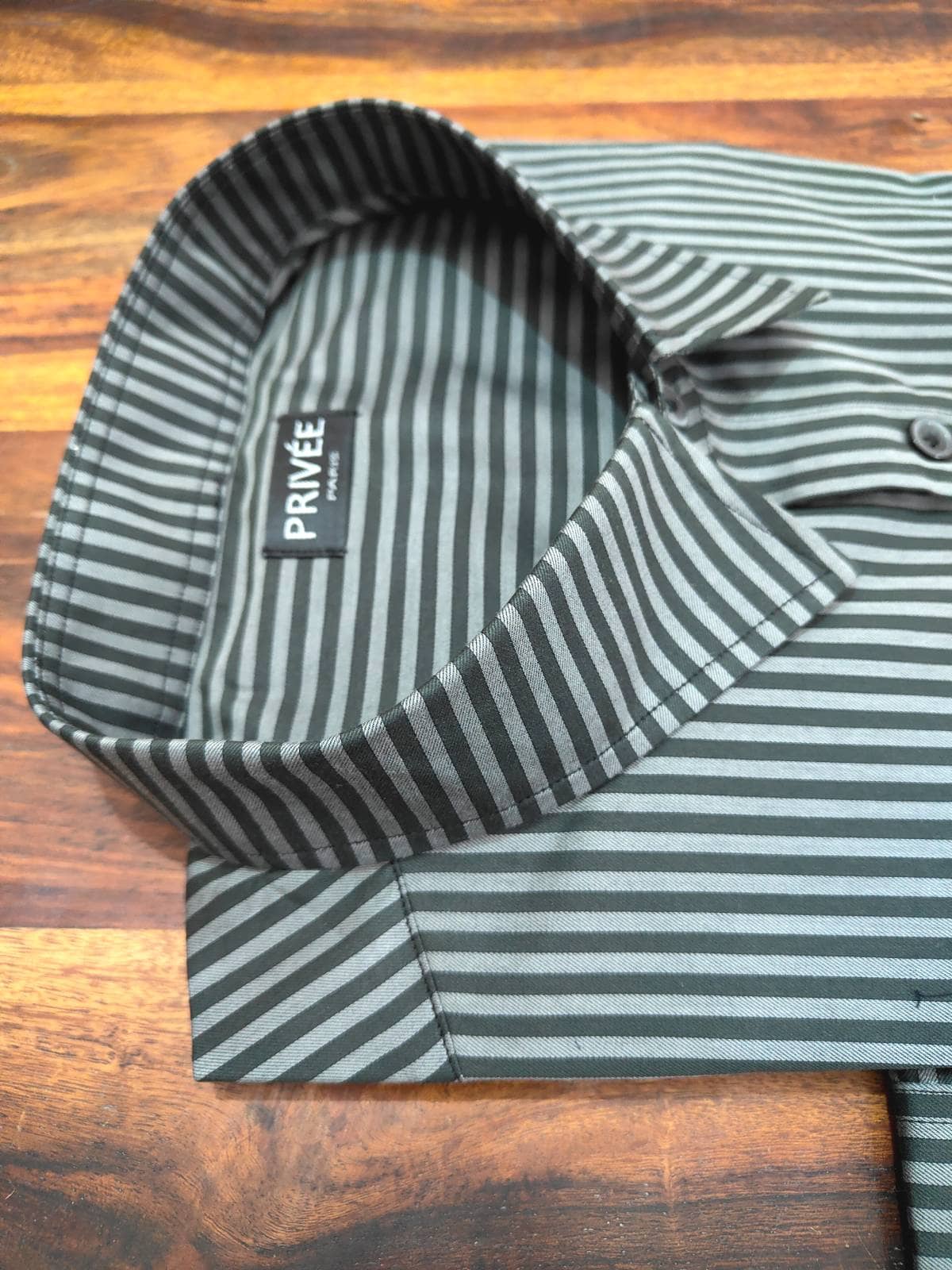 Black Grey Striped Shirt India