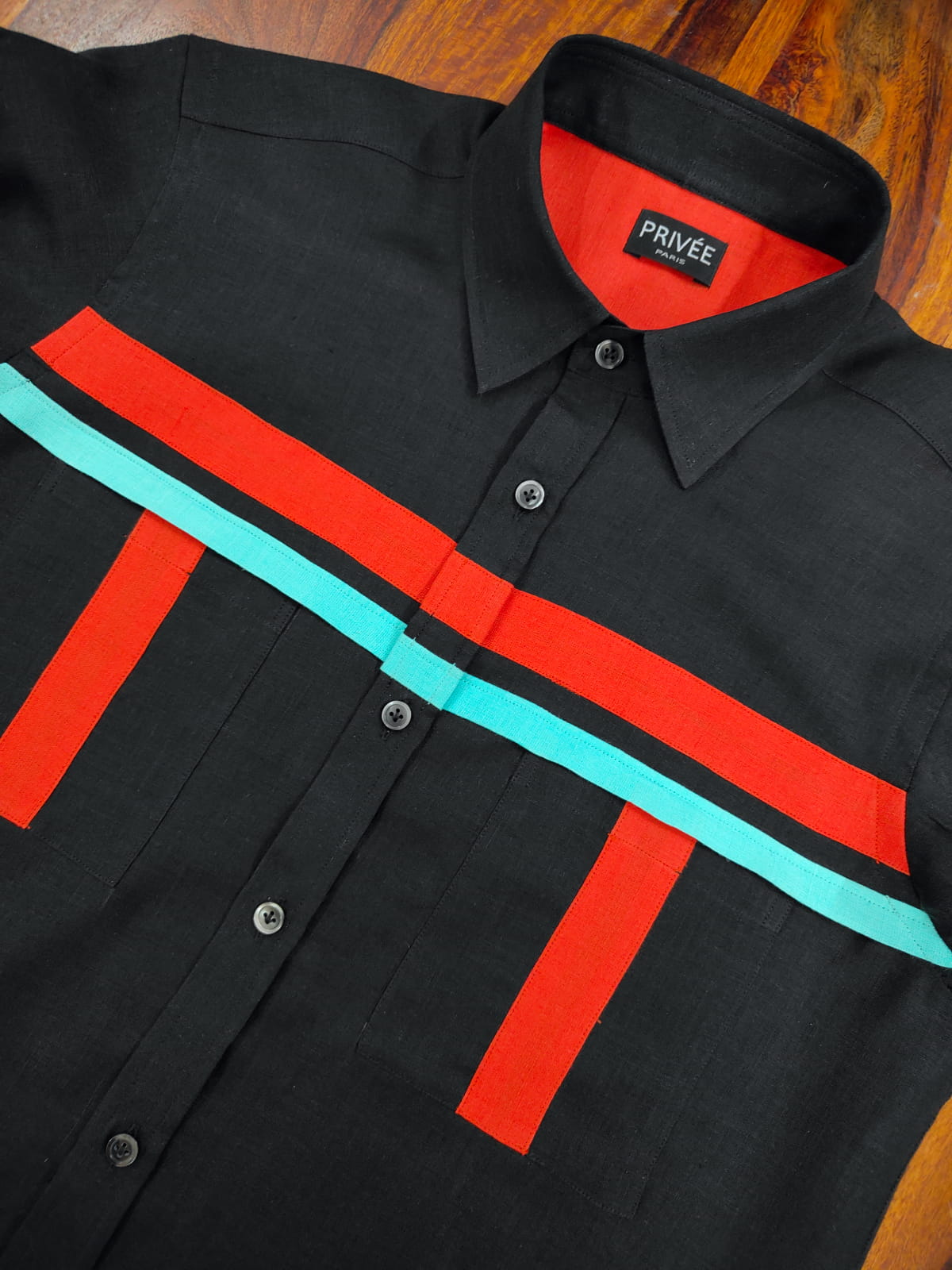 Black Linen Designer Shirts India