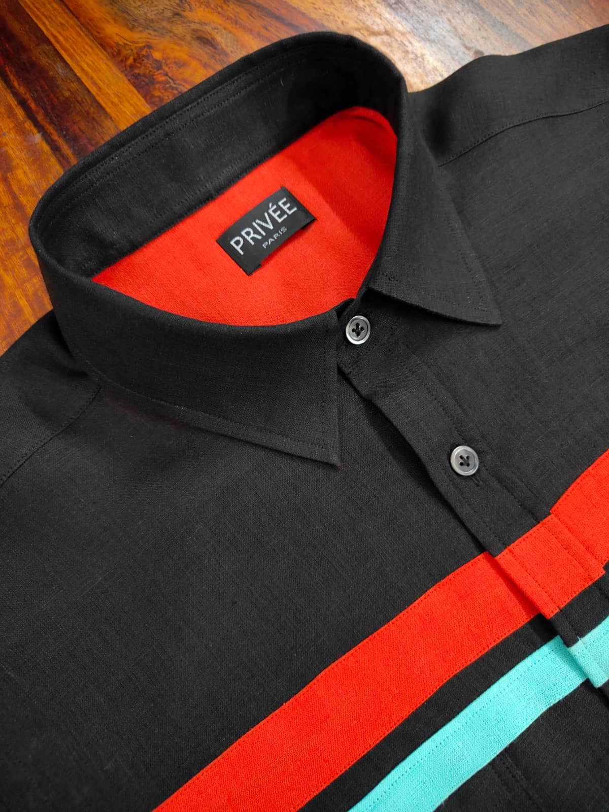 Black Linen Designer Shirt