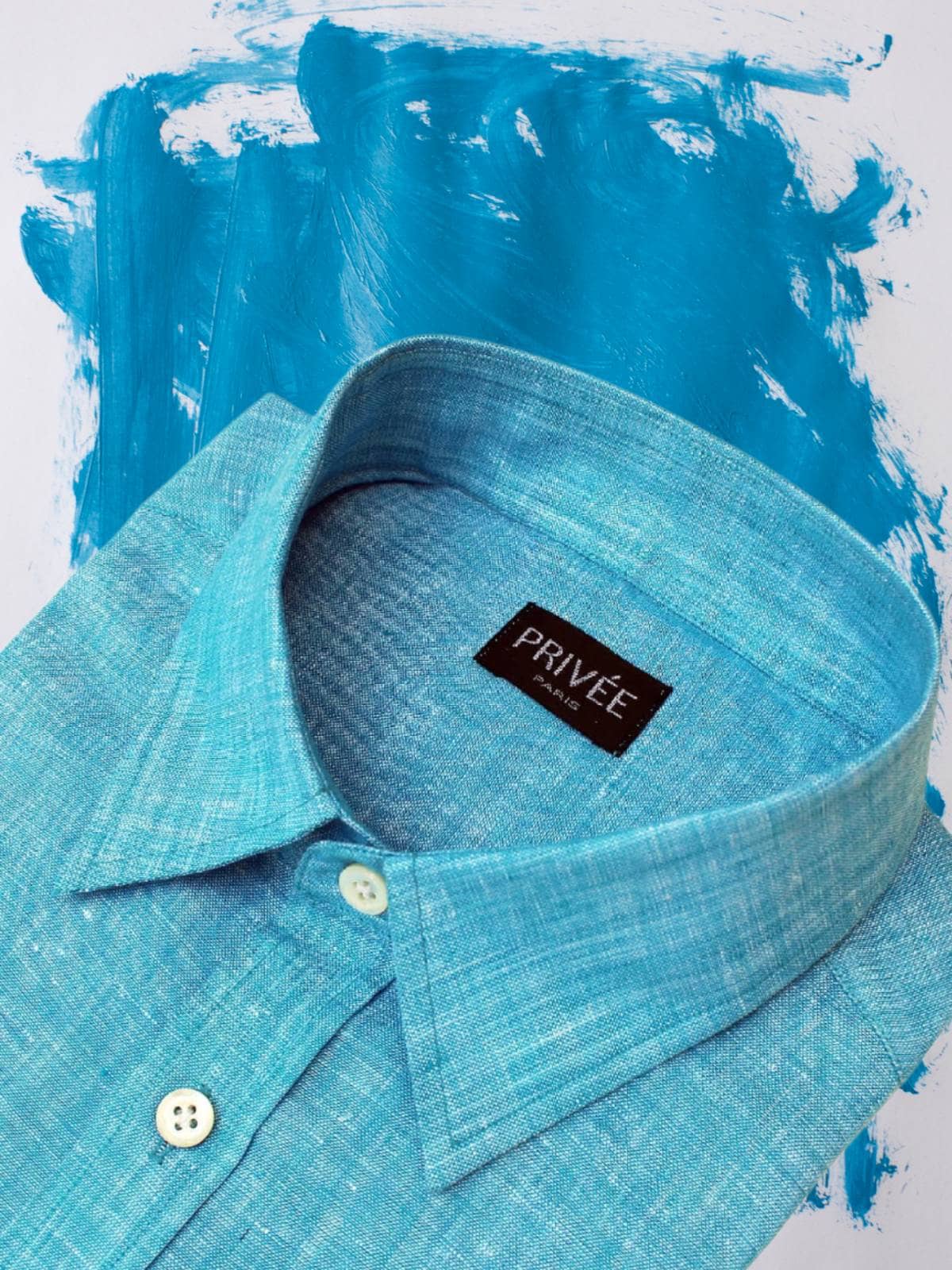 Blue Premium Linen Shirt
