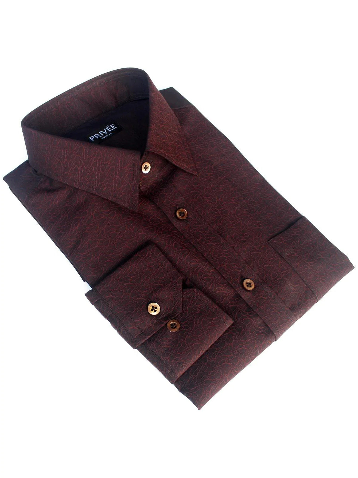 Dark Brown Party Wear Shirts