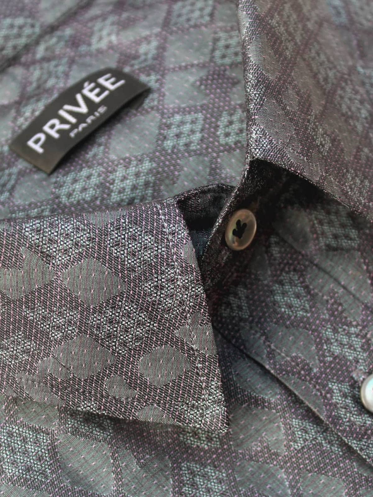 Designer Grey Shirt for Black Suit Privee Paris