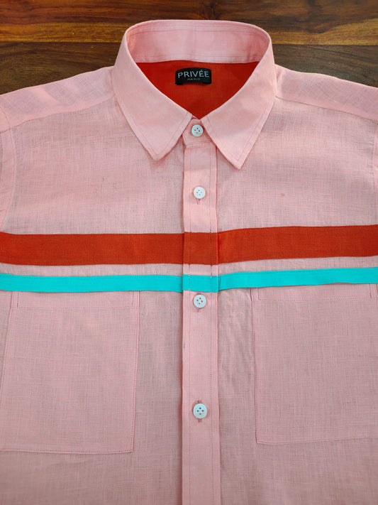 Resort Collection - Flamingo Linen Designer Shirt