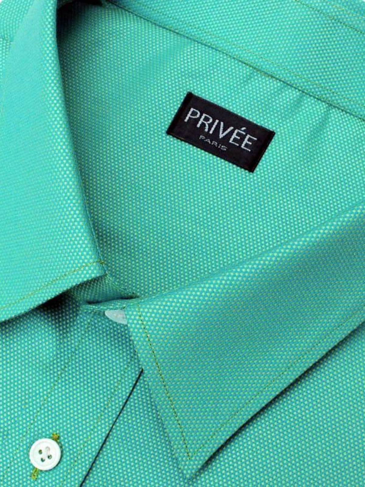 Green Textured Shirt Priveeparis