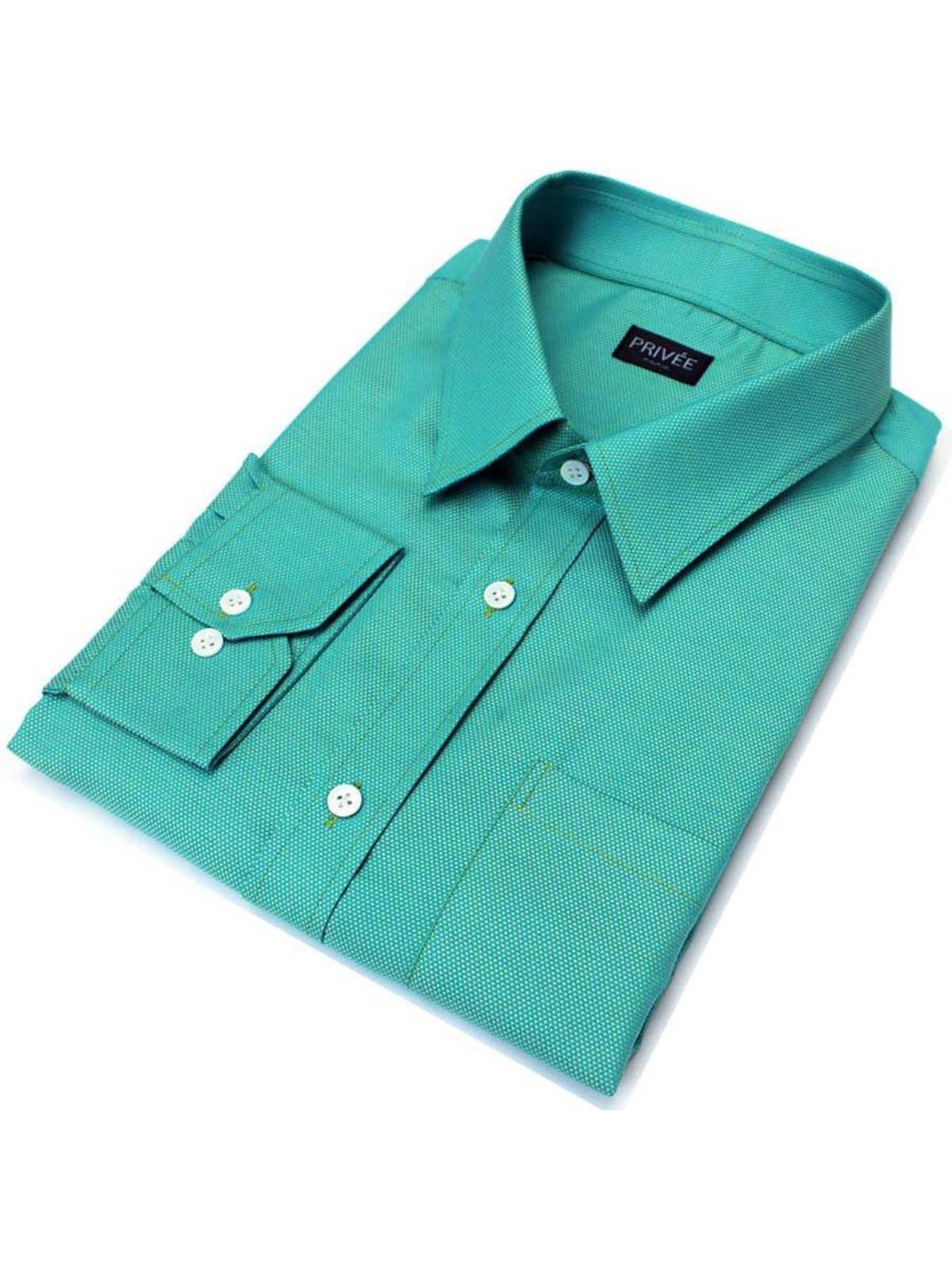 Green Textured Shirt