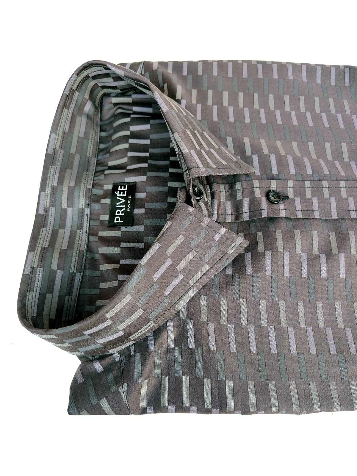 Grey Formal Shirt (Column Pattern) India