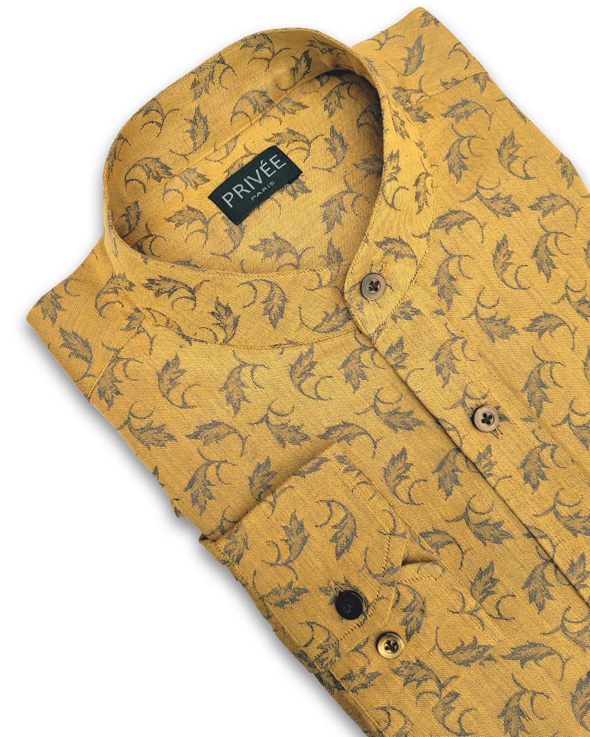 Medallion Yellow Luxury Shirts India