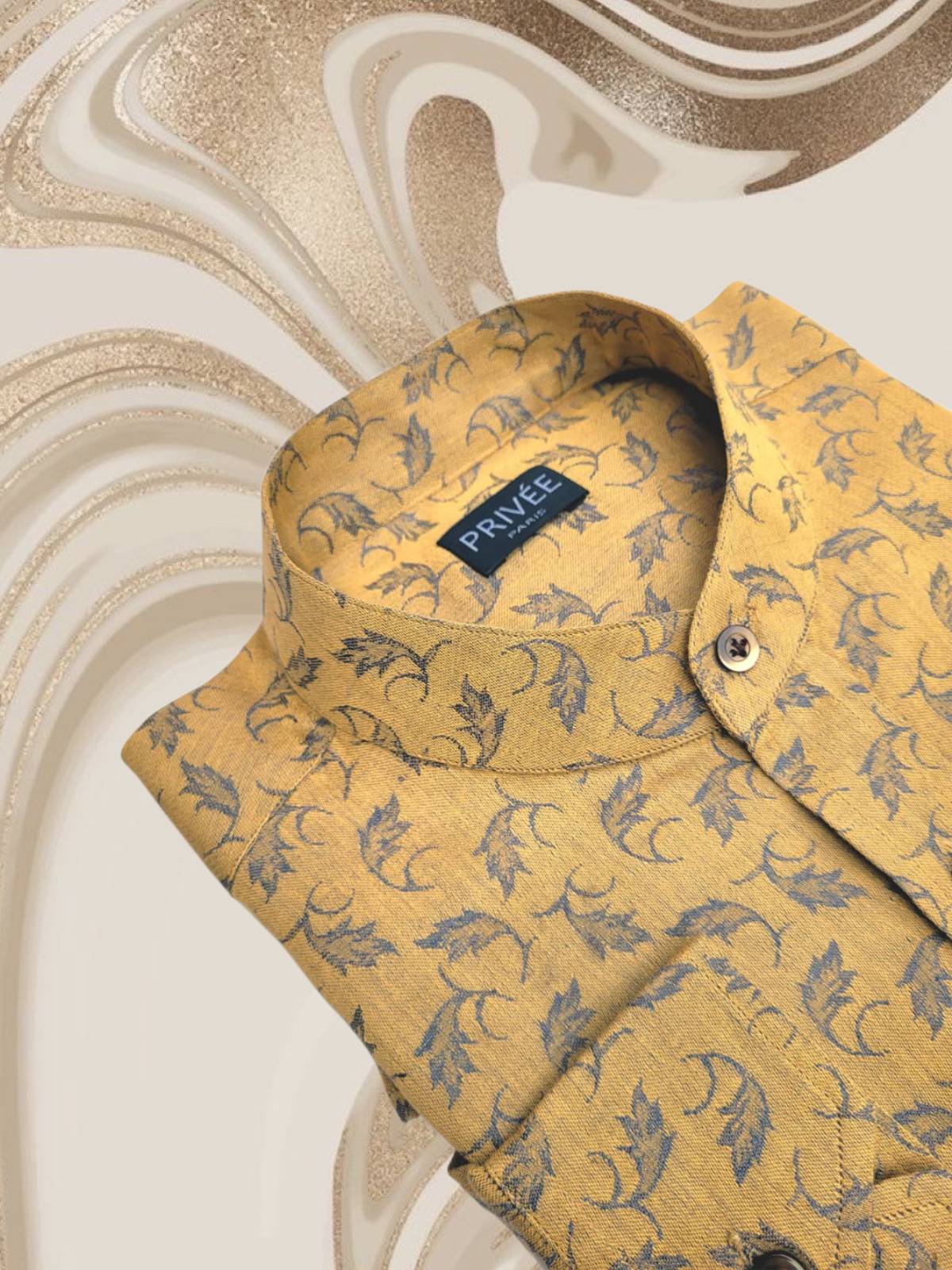 Heritage Collection - Medallion Yellow Luxury Shirt