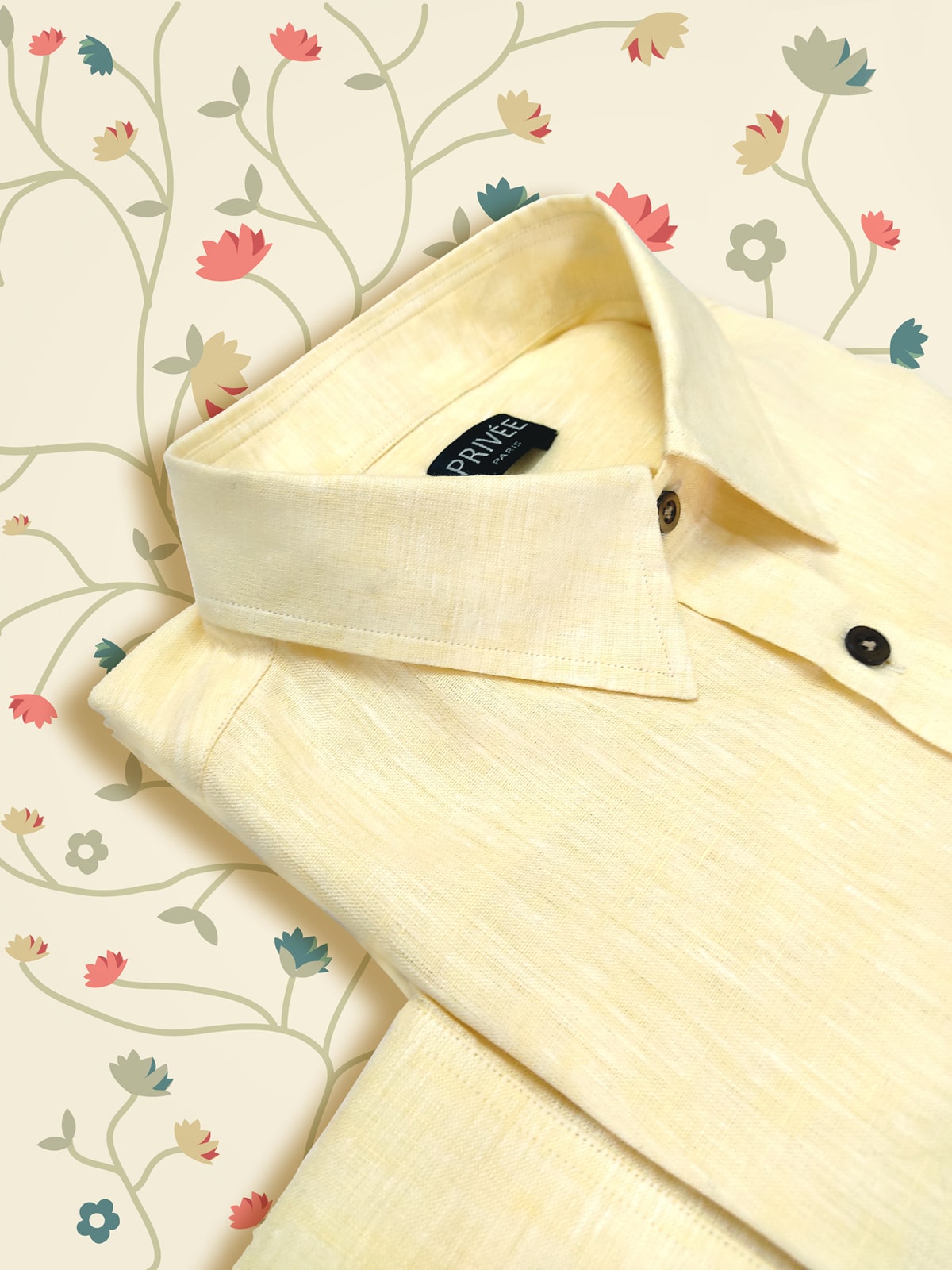 Light Yellow Linen Shirt