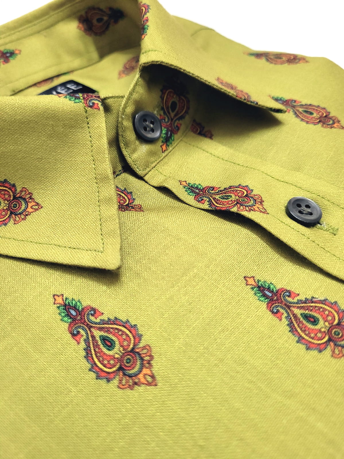 Lime Green Designer Print Shirts