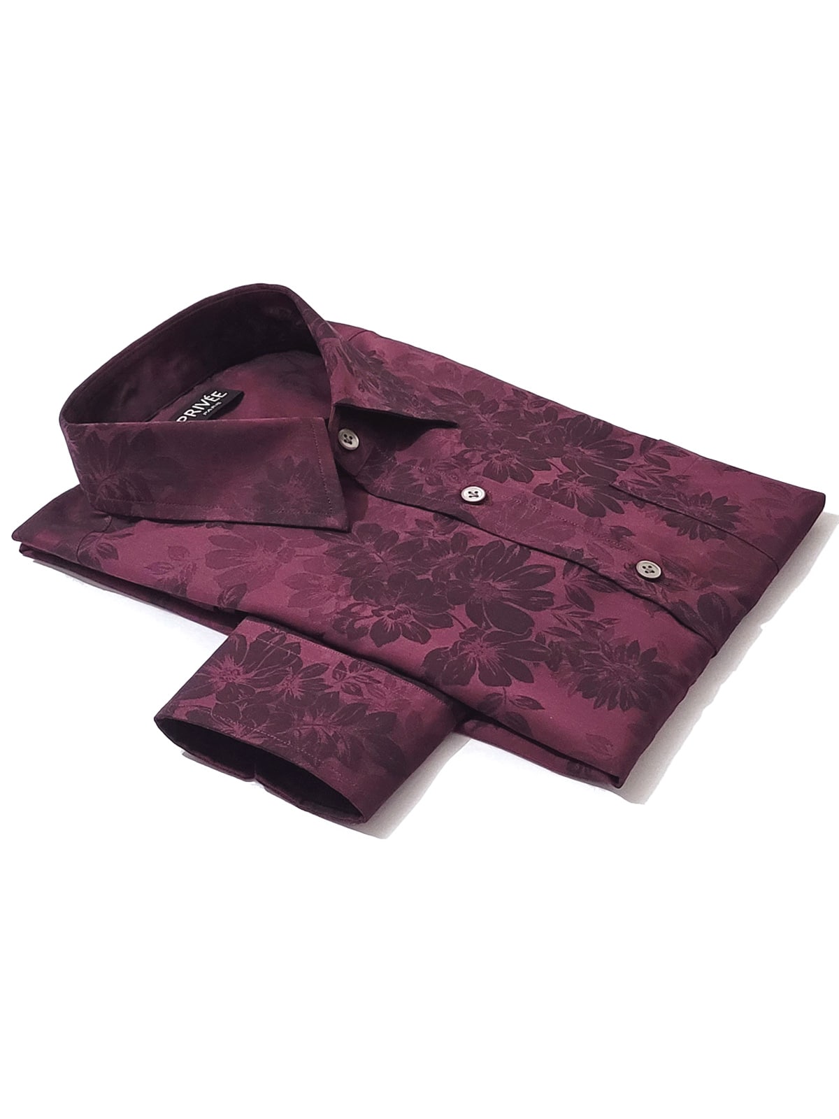 Privee Paris Maroon Luxury Wedding Shirt