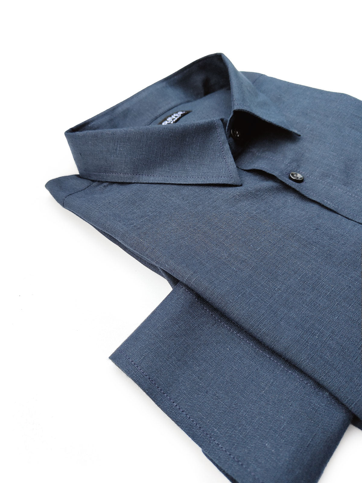 Navy Blue Linen Shirt
