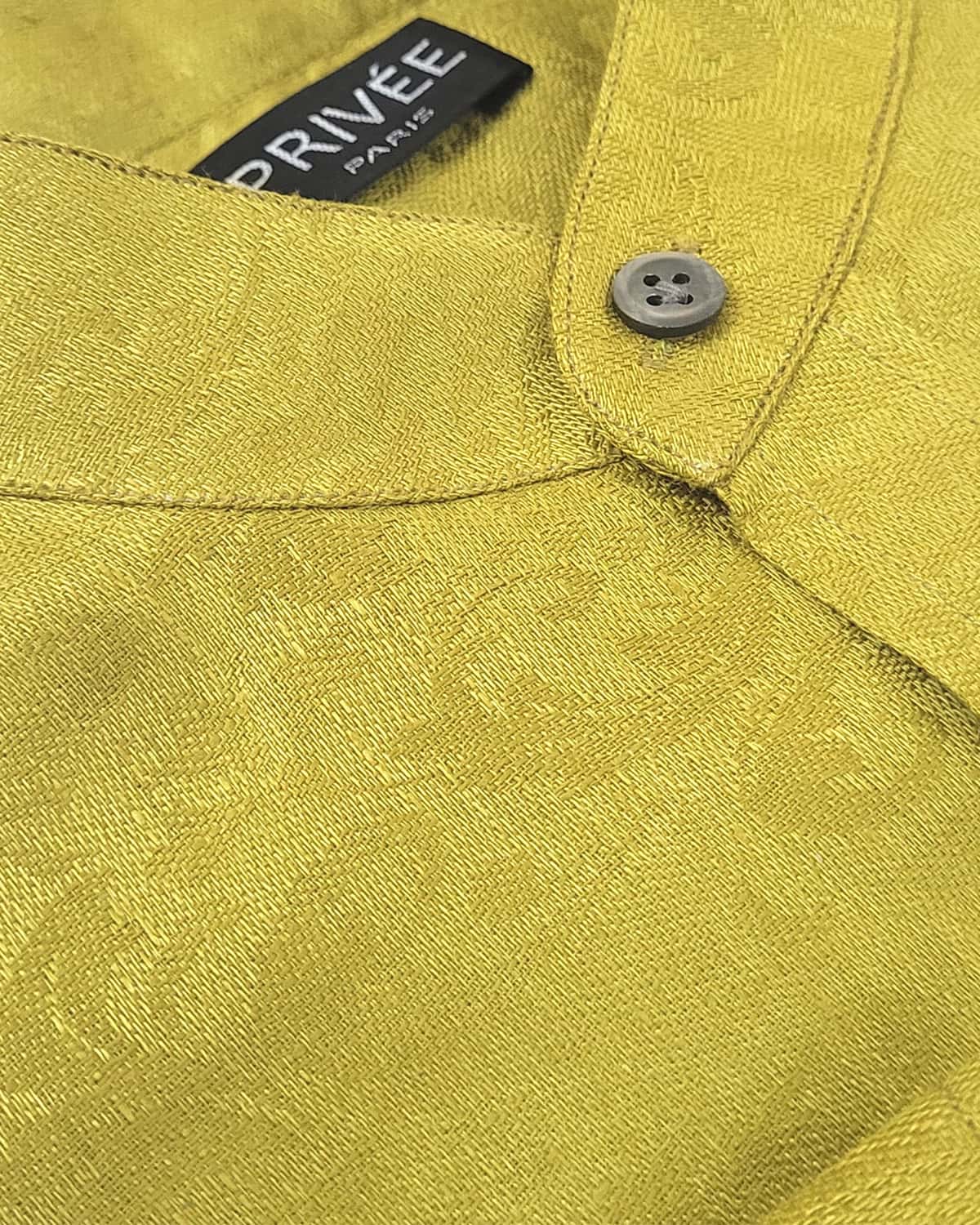 Olive Linen Luxury Shirts India