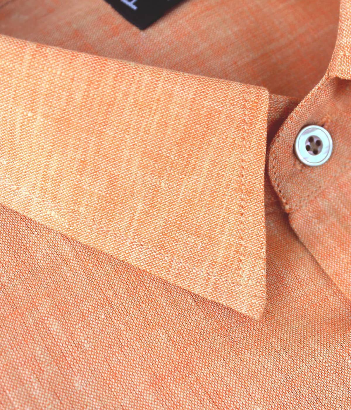 Orange Linen Shirt