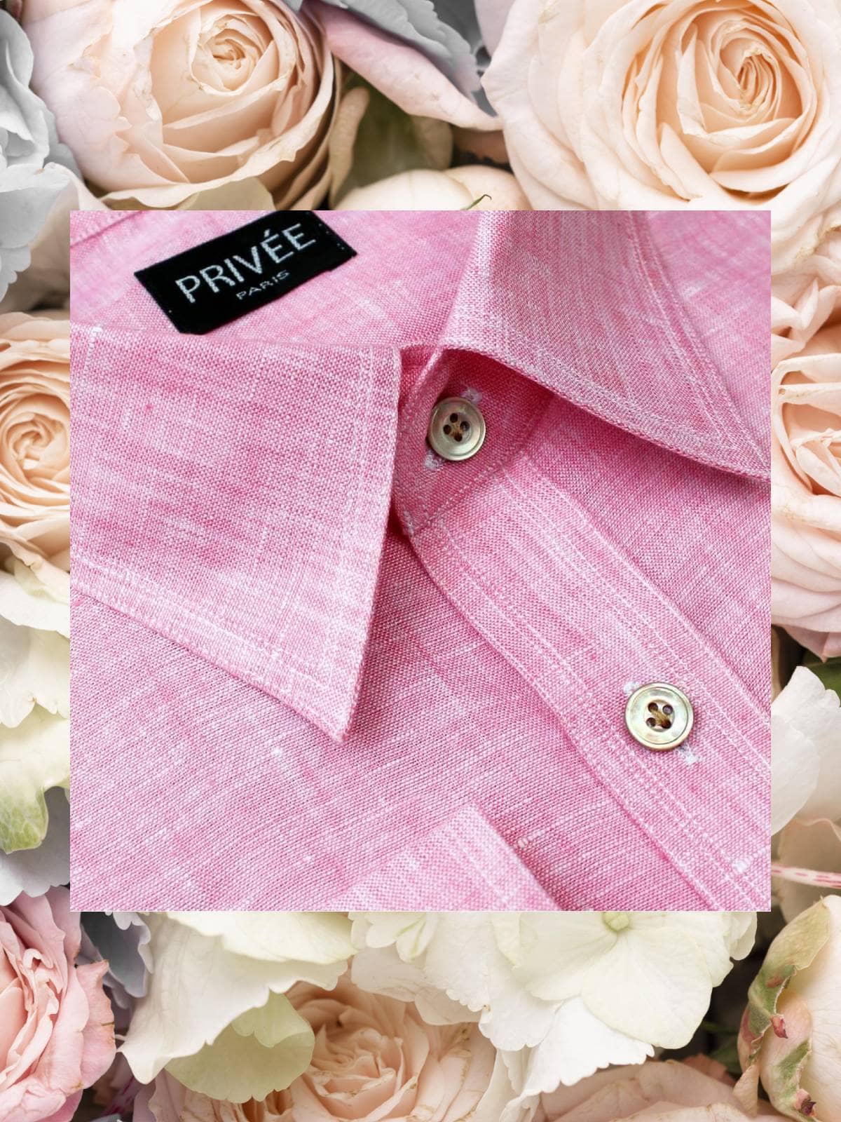 Pink Linen Shirt Priveeparis