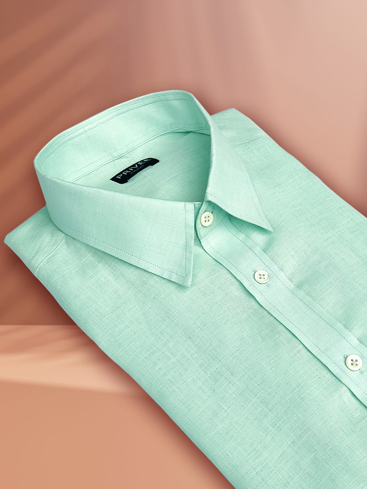 Pistachio Green Linen Shirt