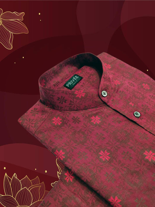 Royal Red Wedding Shirt