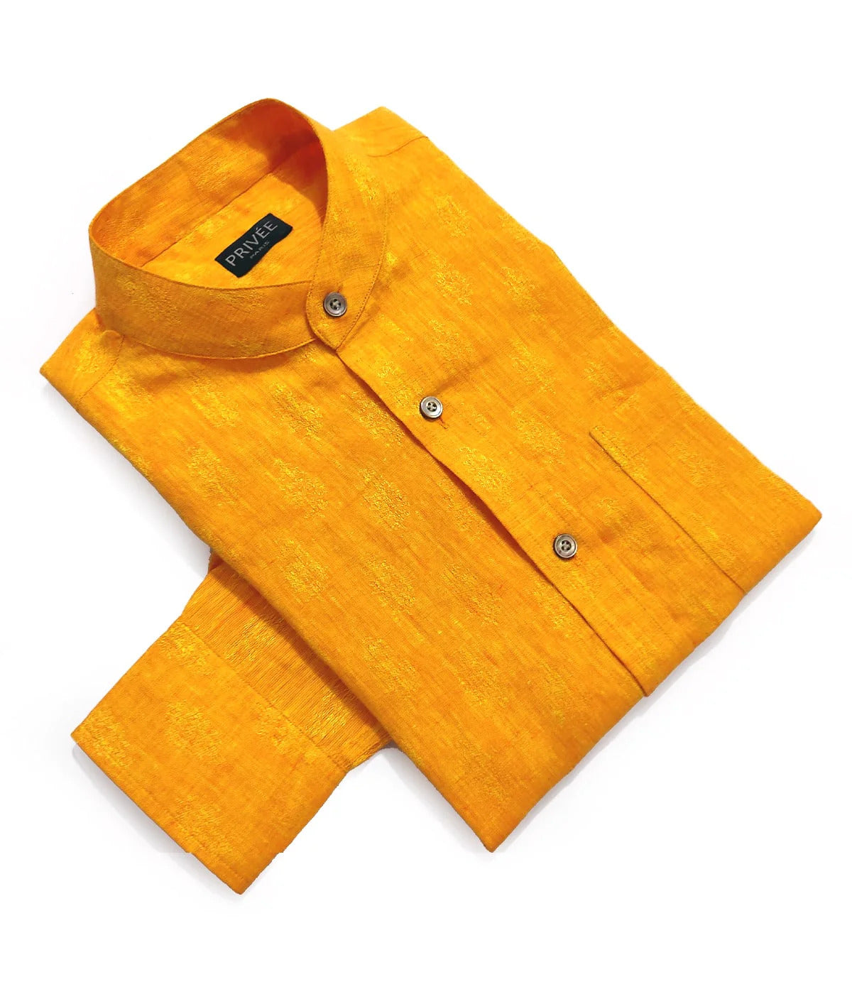 Yellow Linen Wedding Shirts India