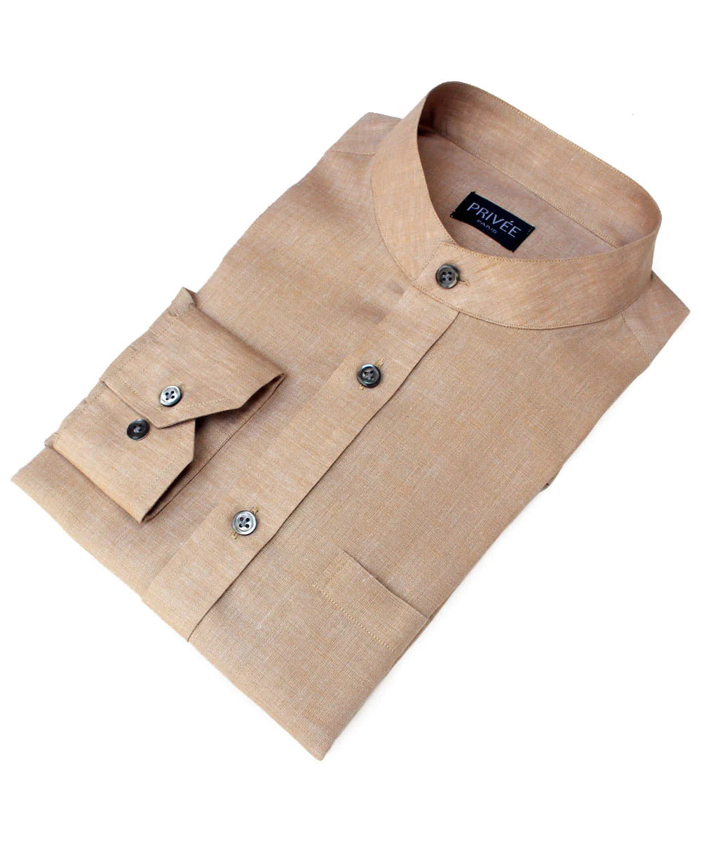 Khaki Linen Shirts India