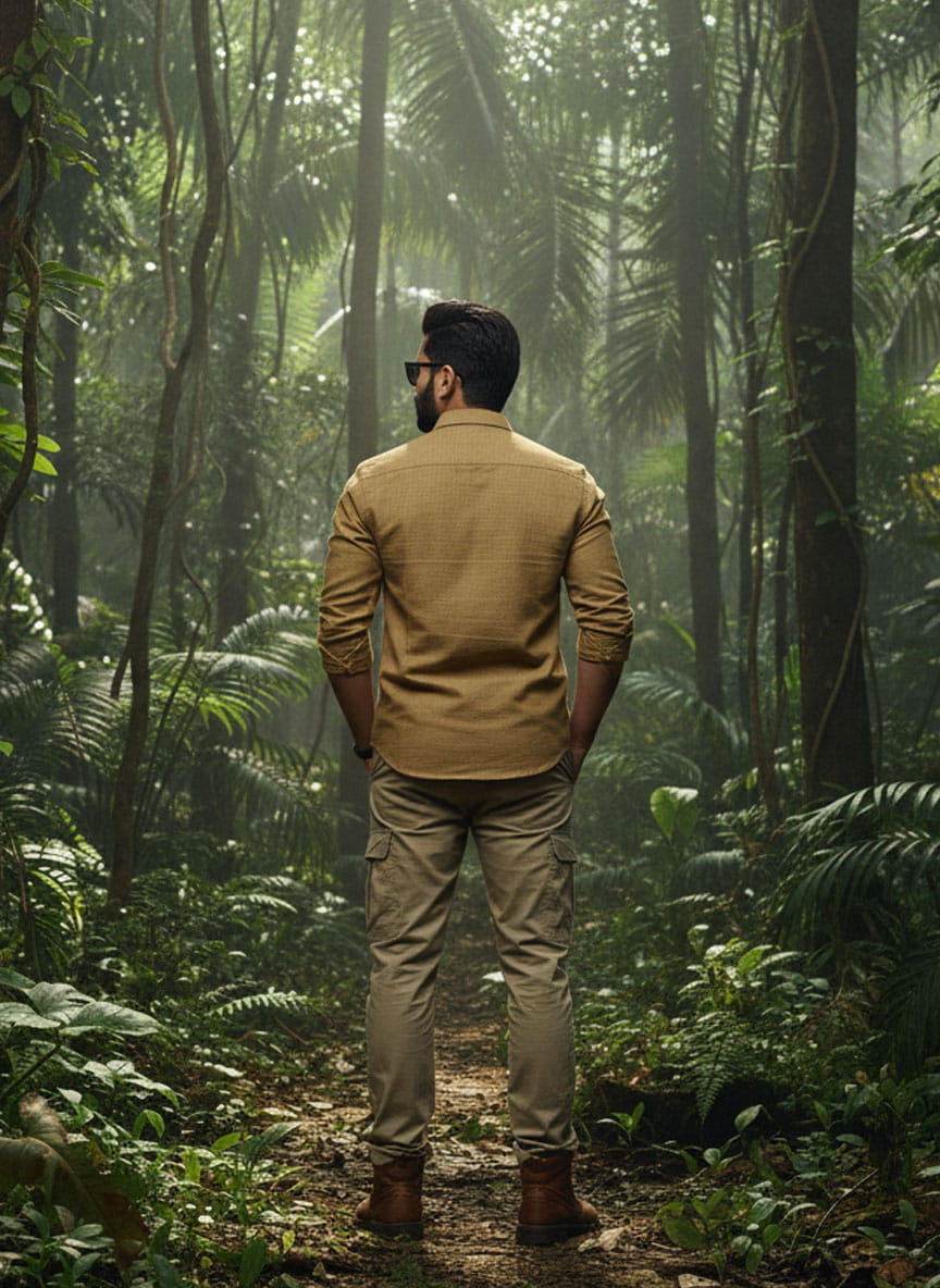 Khaki Linen Shirt Priveeparis