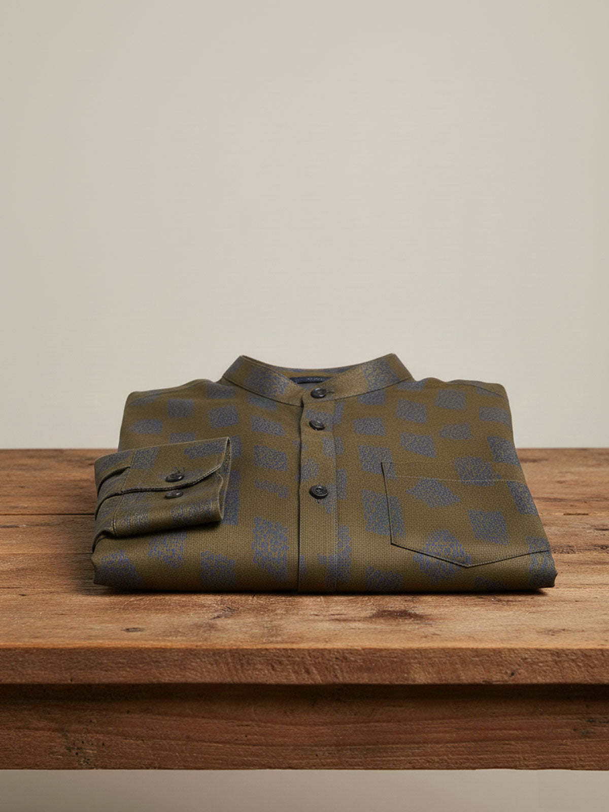 Olive Linen Designer Shirt Online in India