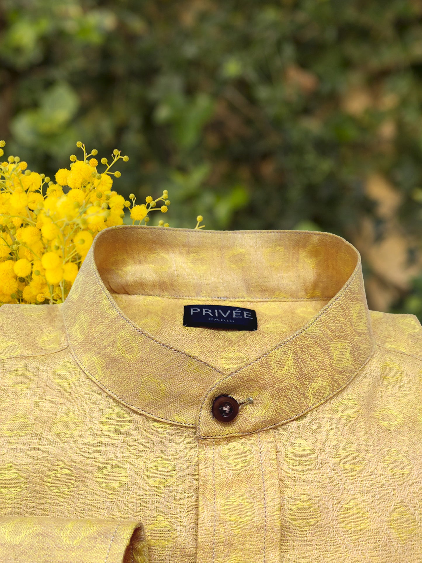 Golden Yellow Linen Shirt Privee Paris.