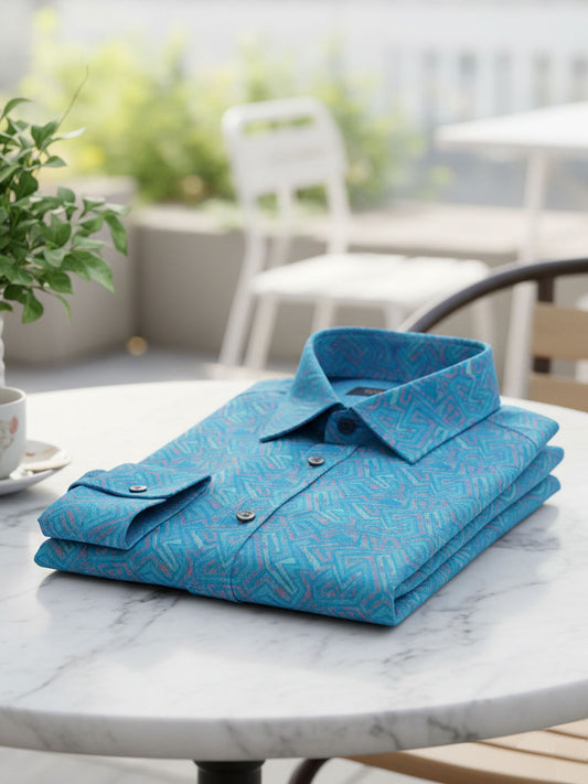 Aqua Blue Resort Shirt