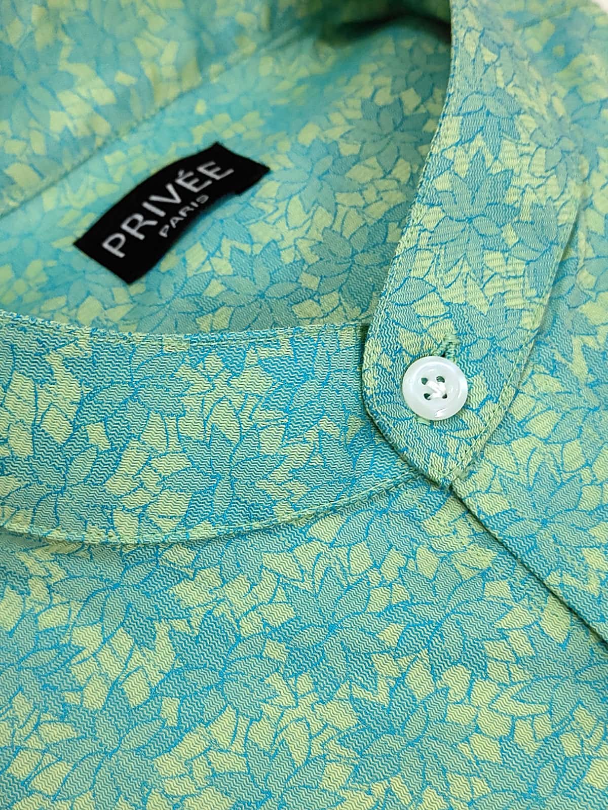 Aquamarine Floral Wedding Shirt India