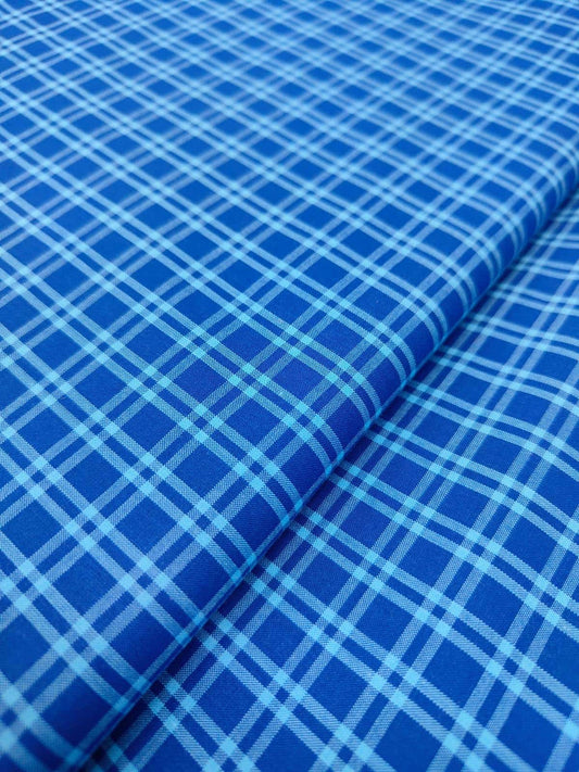 Azure Blue Check Shirt