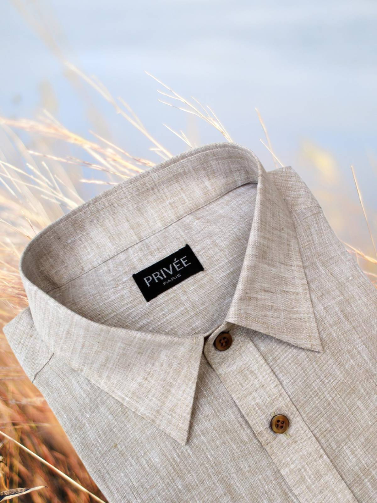 Beige Color Linen Shirt