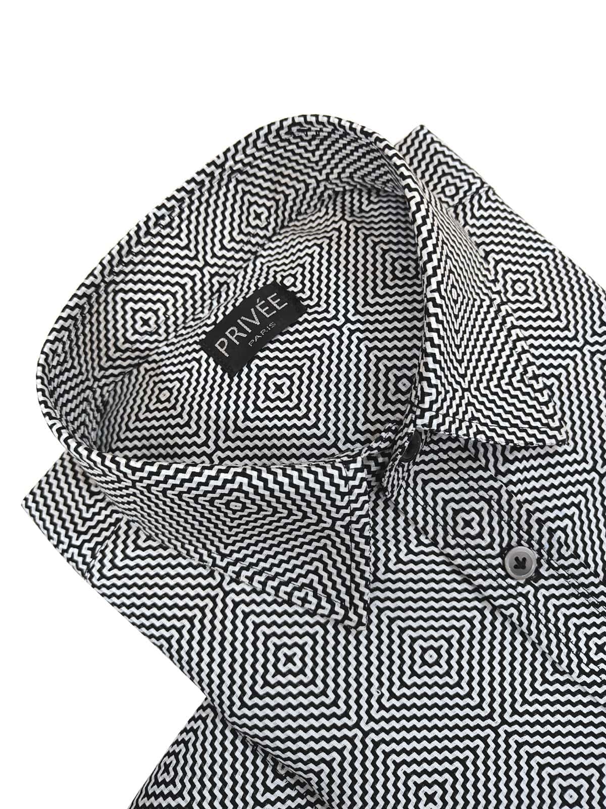 Black Grey Zigzag Shirts India