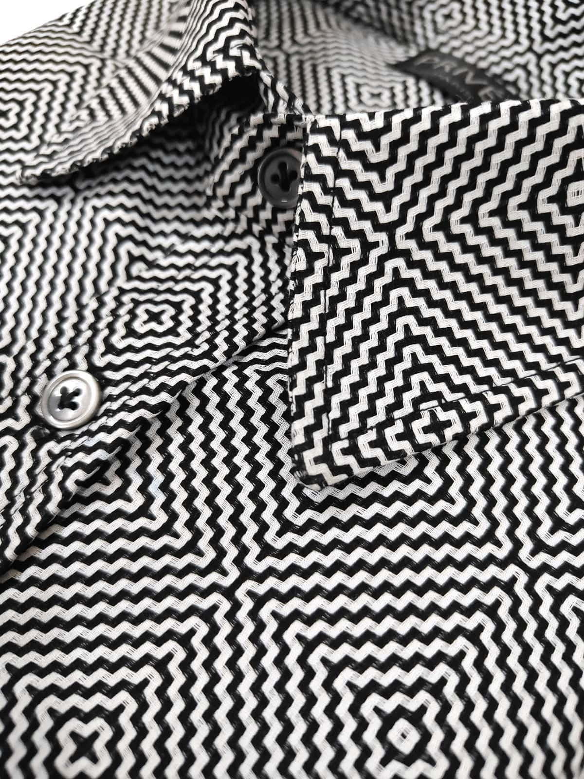Black Grey Zigzag Shirts