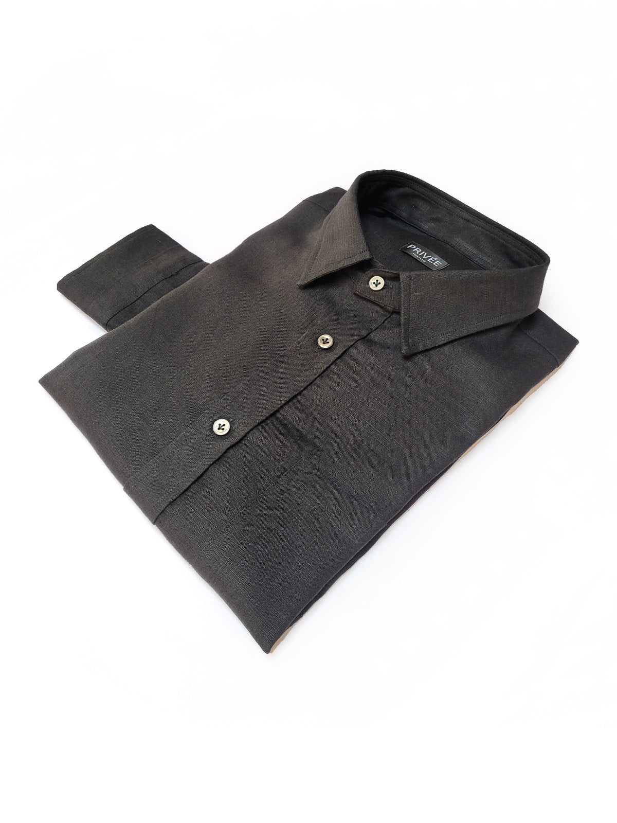 Black Linen Shirt Privee Paris