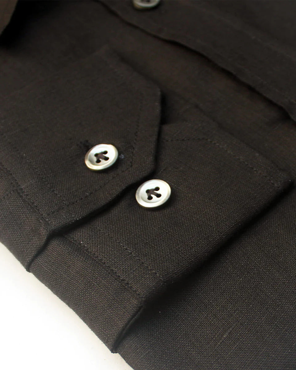 Privee Paris Black Linen Shirts