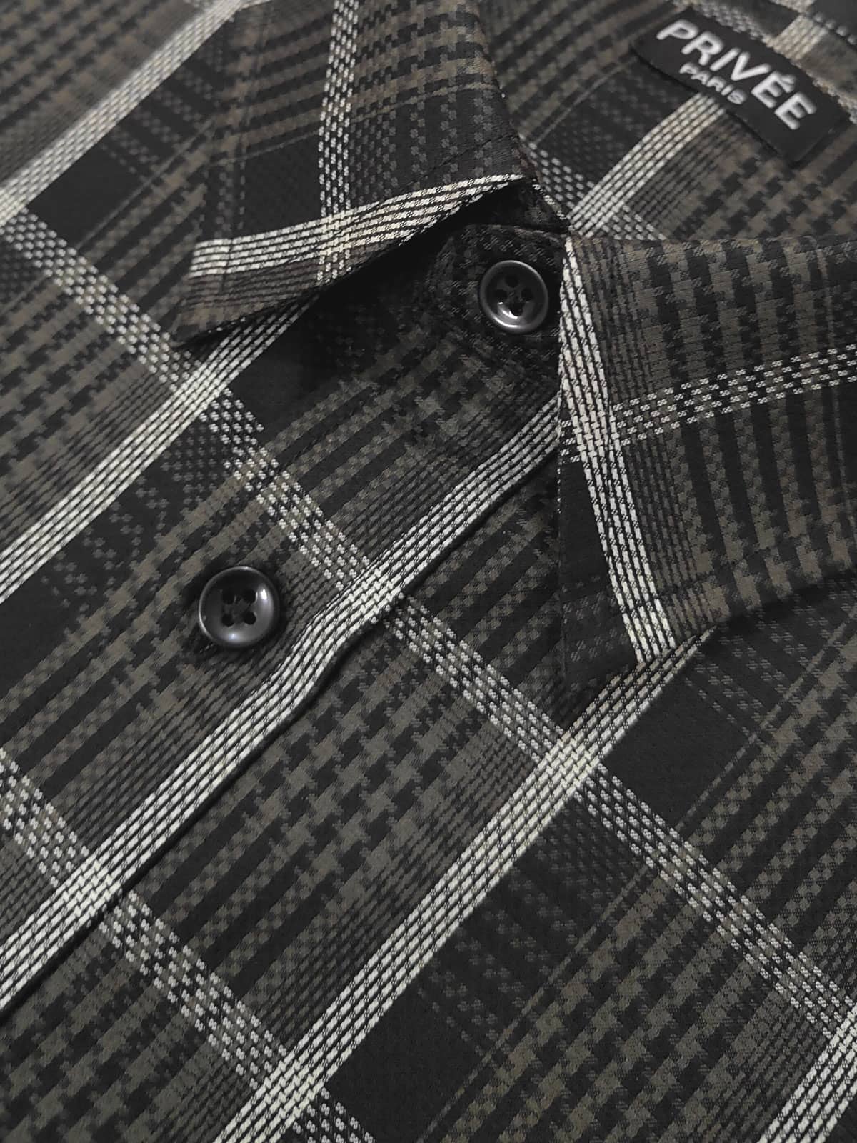 Black White Check Shirt Priveeparis