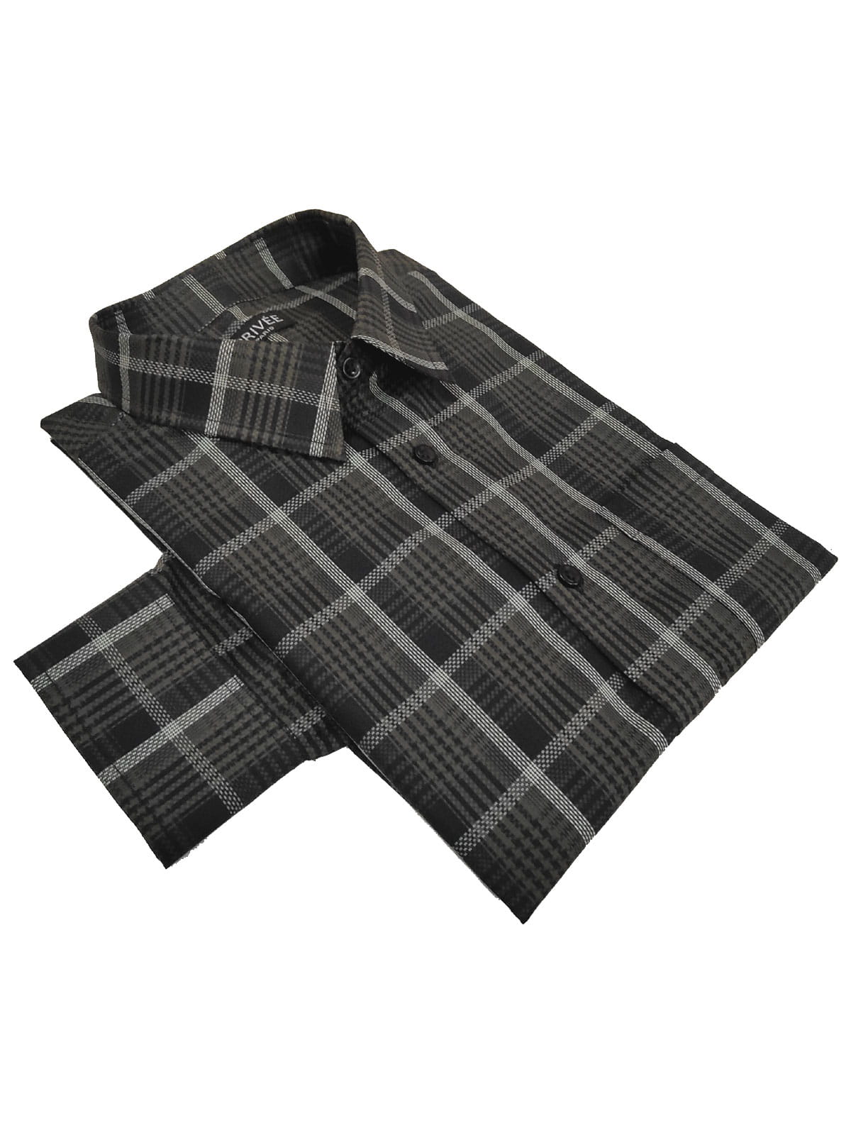 Black White Check Formal Shirt