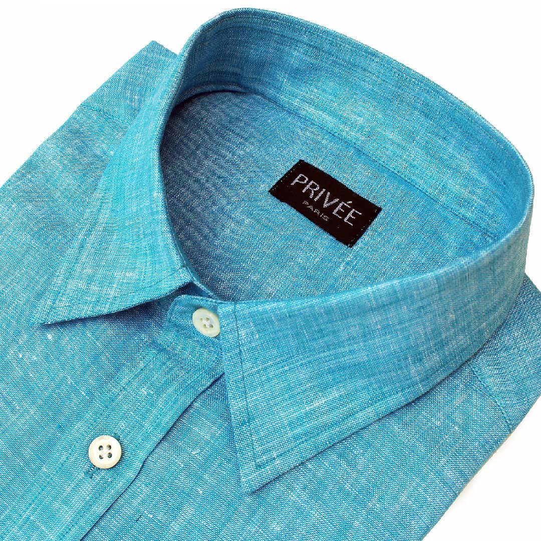 Blue Premium Linen Shirt in India