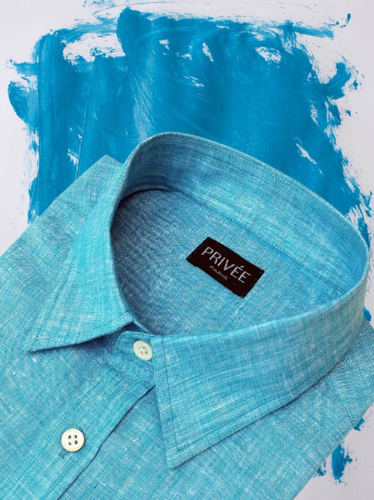 Blue Premium Linen Shirt