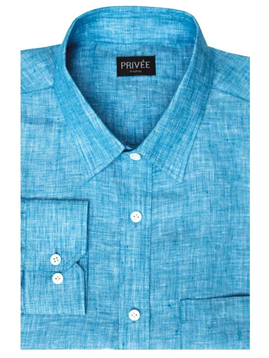 Blue Premium Linen Shirt India