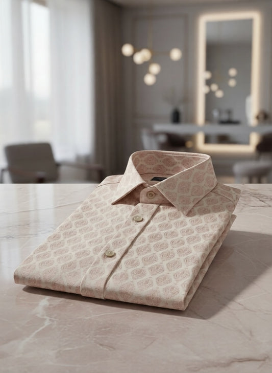 Privee Paris Champaign Mauve Wedding Shirt