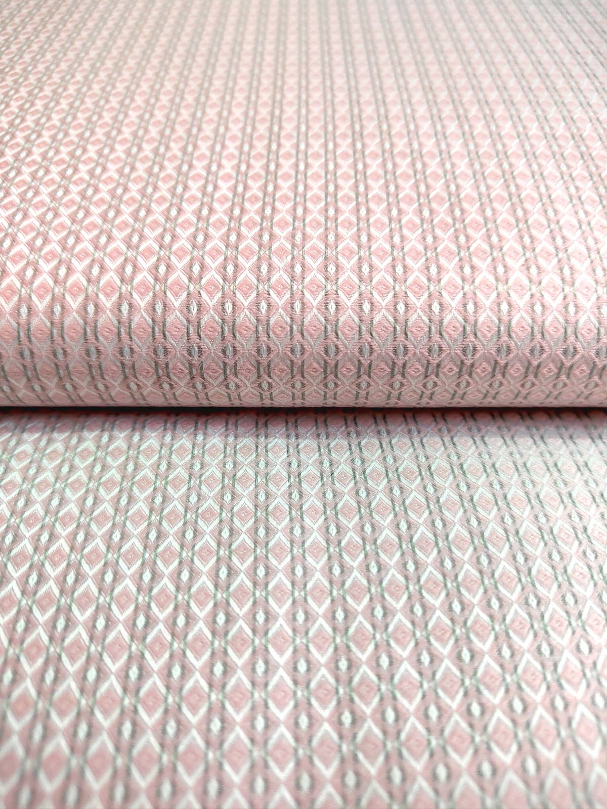 Creamy Pink Shirt (Diamond Pattern)