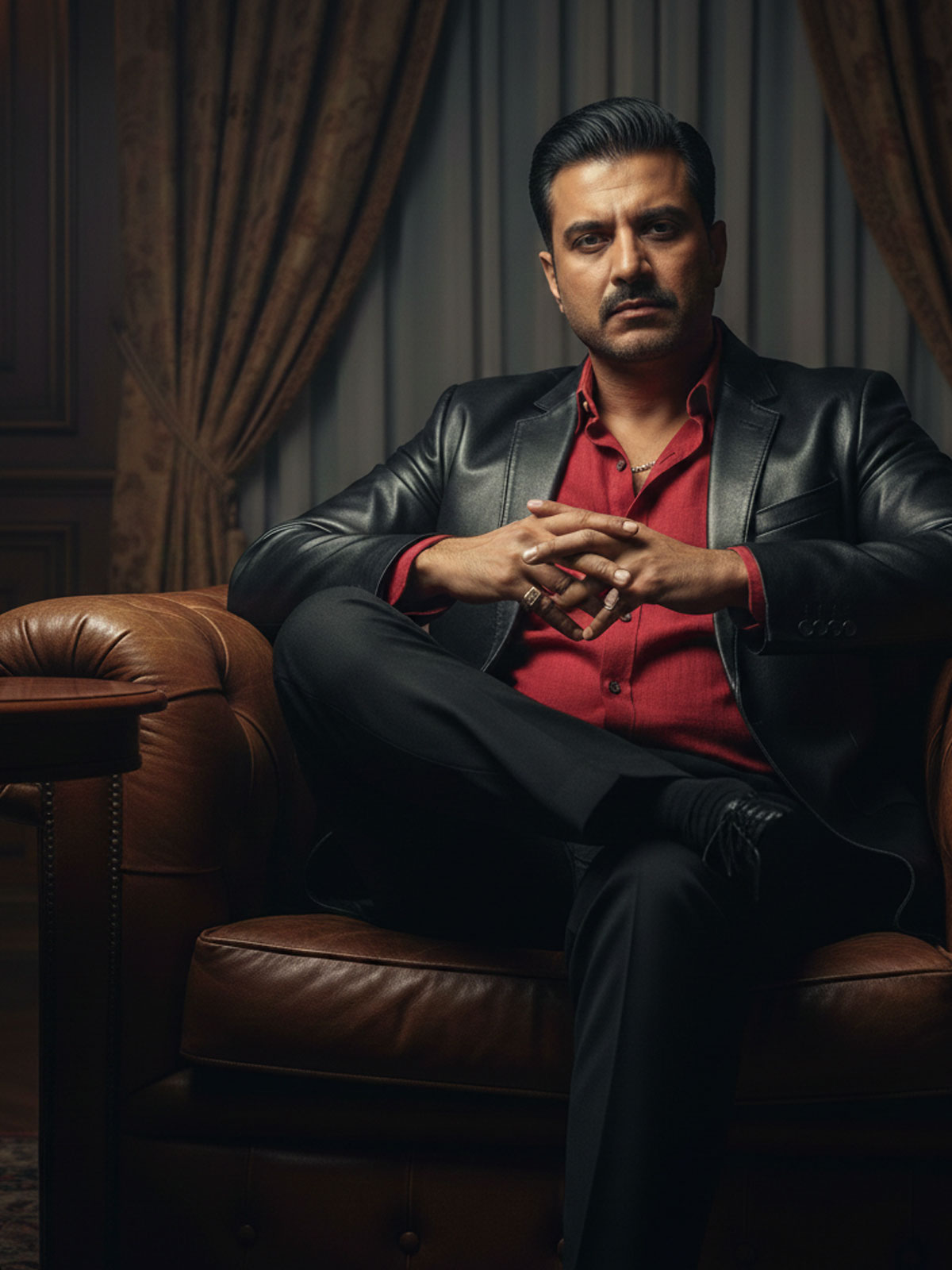 Privee Paris Dark Red Linen Shirt