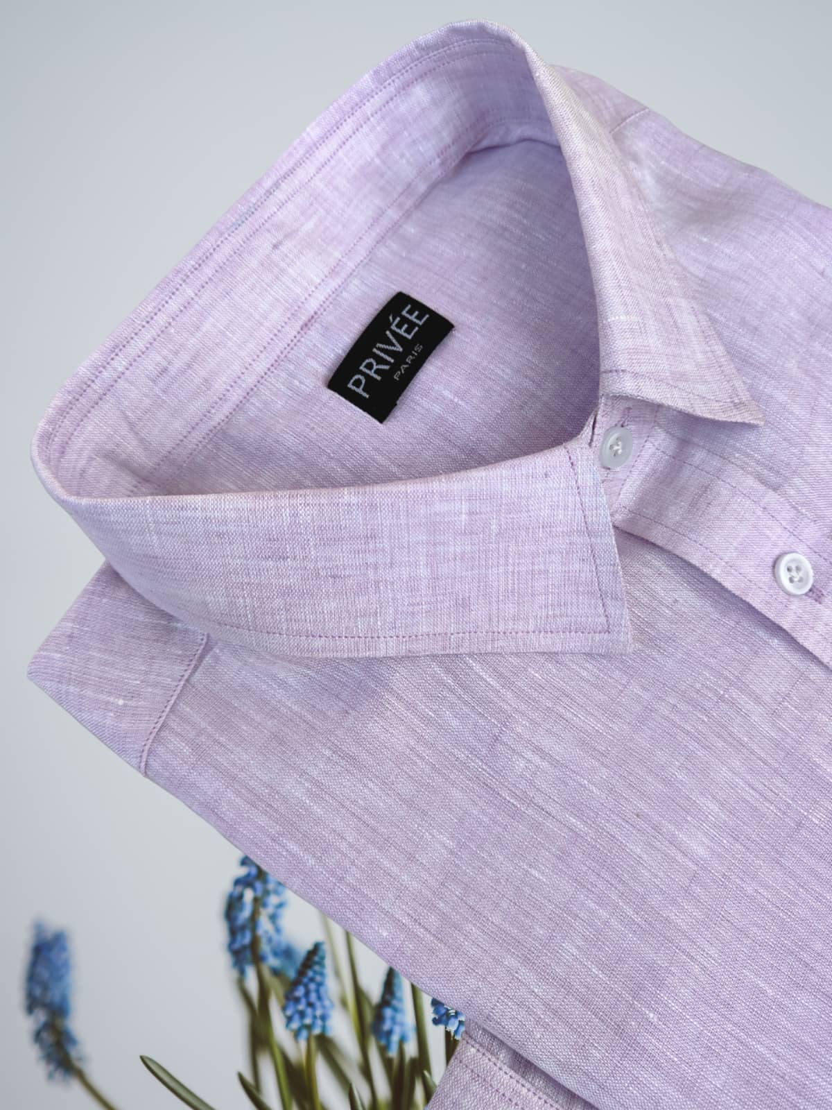 French Lilac Linen Shirts