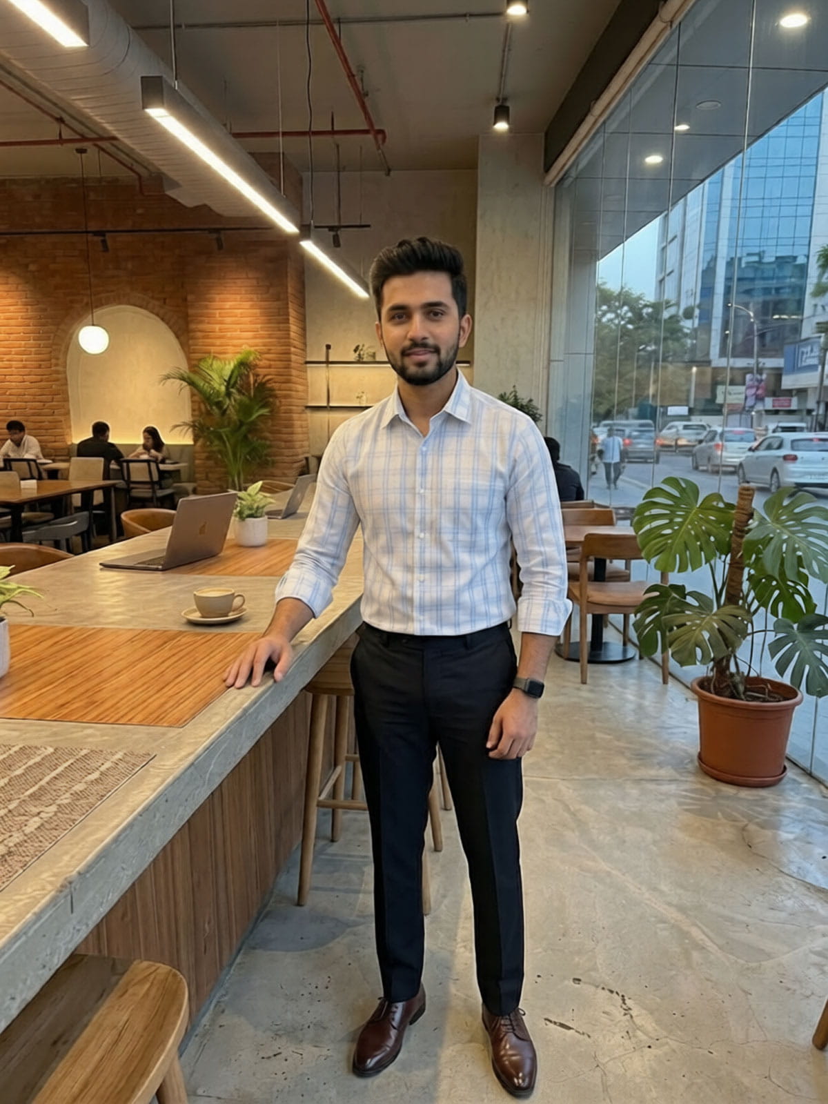 Glacial Ice Check Shirt India