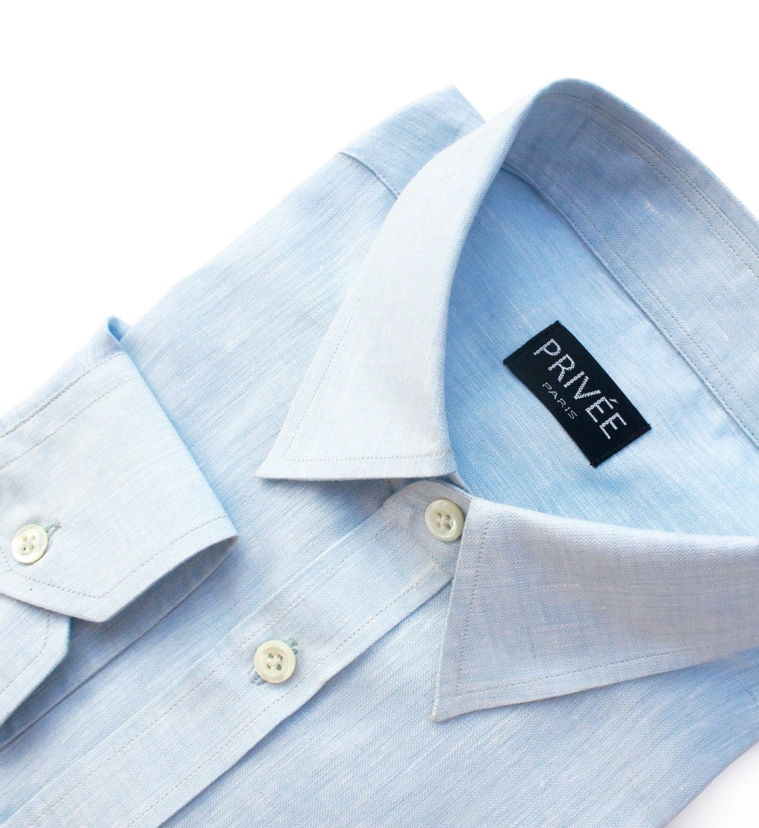 Ice Blue Linen Shirt