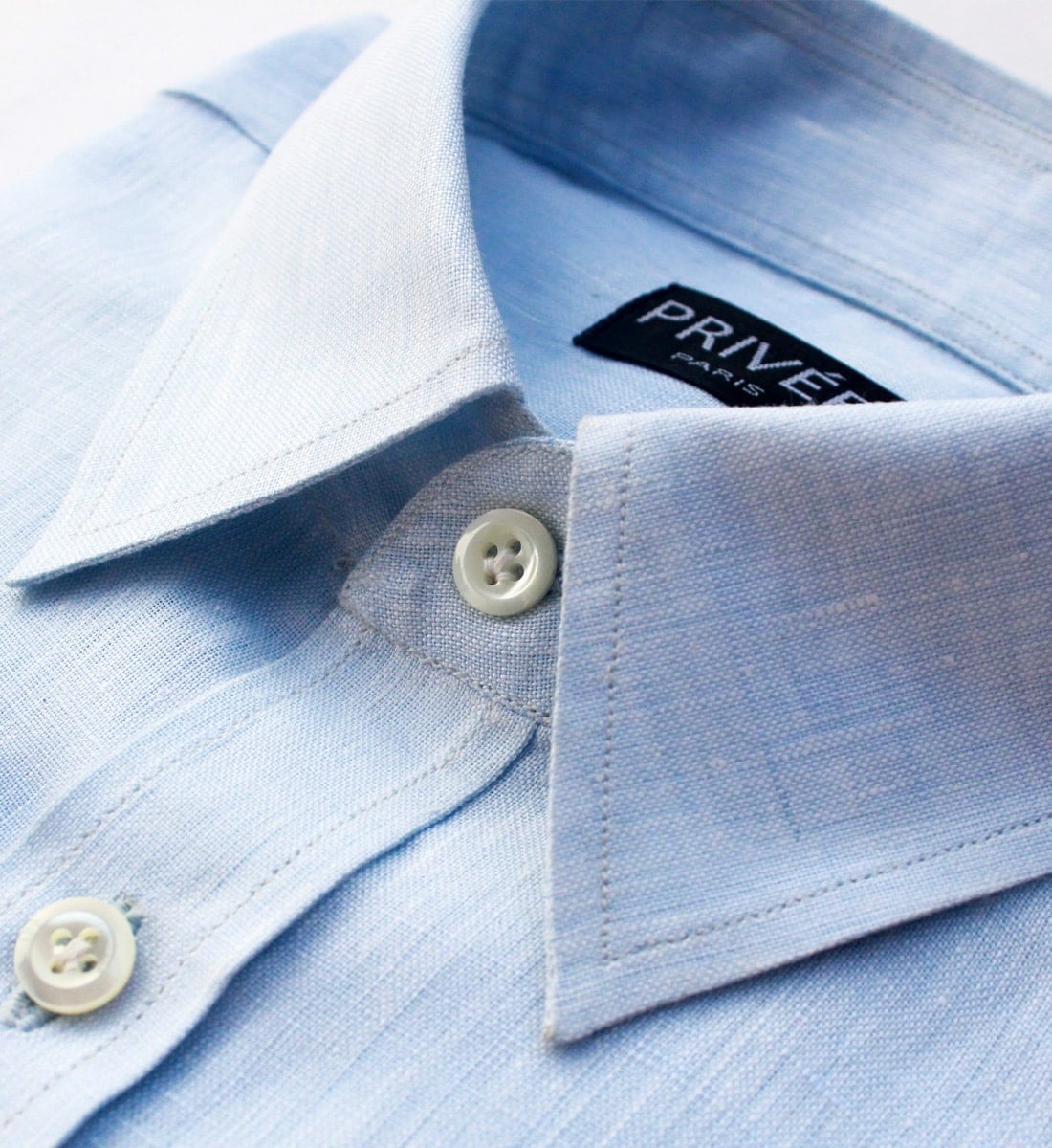 Ice Blue Linen Shirt for Indian Summer | Privee Paris