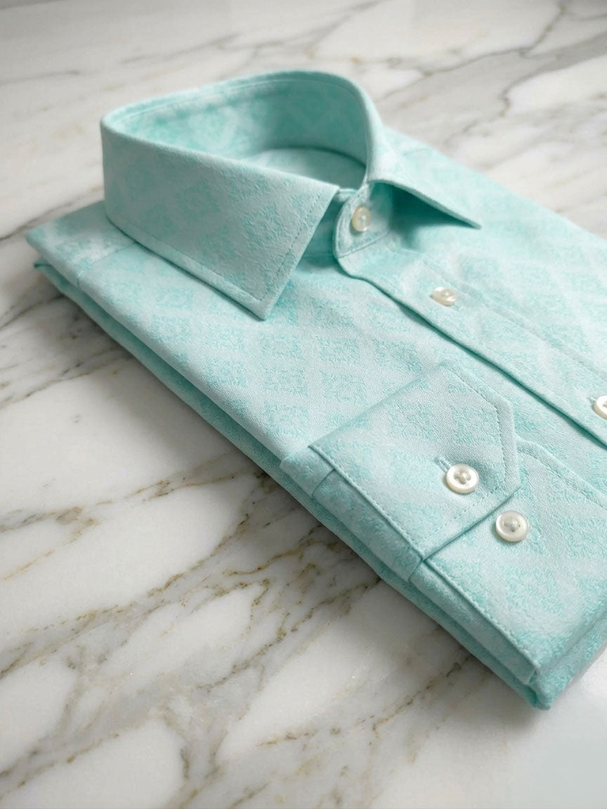 Light Aquamarine Wedding Shirt
